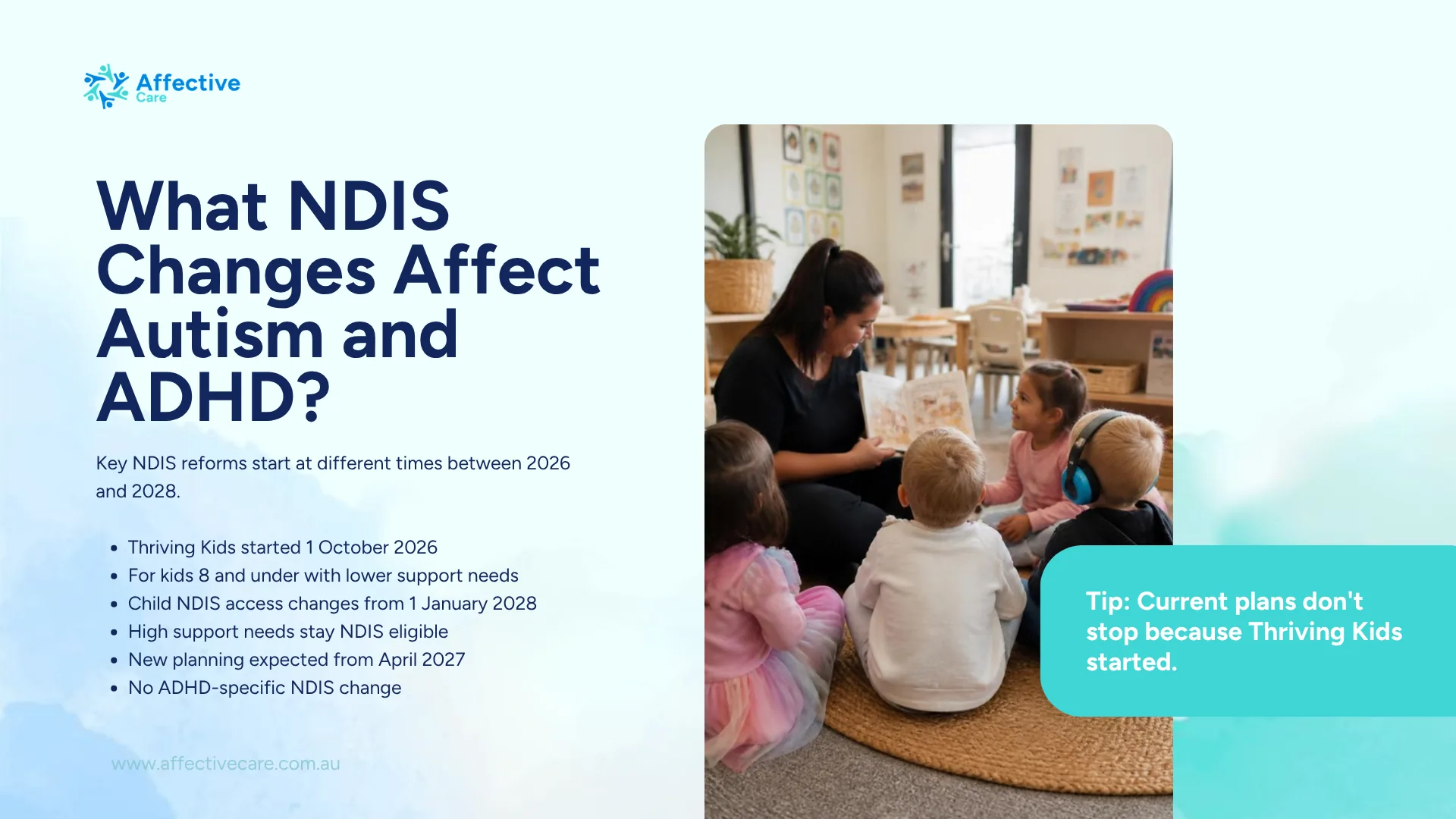 NDIS changes for autism and ADHD: Thriving Kids from October 2026, new planning from April 2027 and child access changes from January 2028