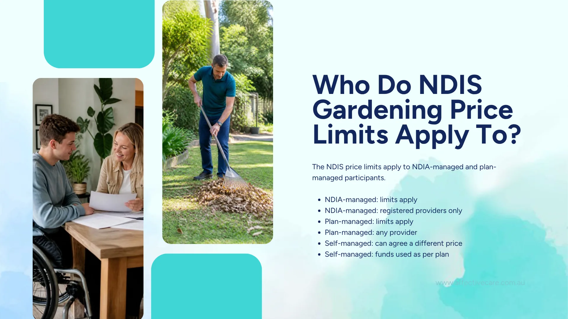 NDIS gardening price limits apply to NDIA-managed and plan-managed participants
