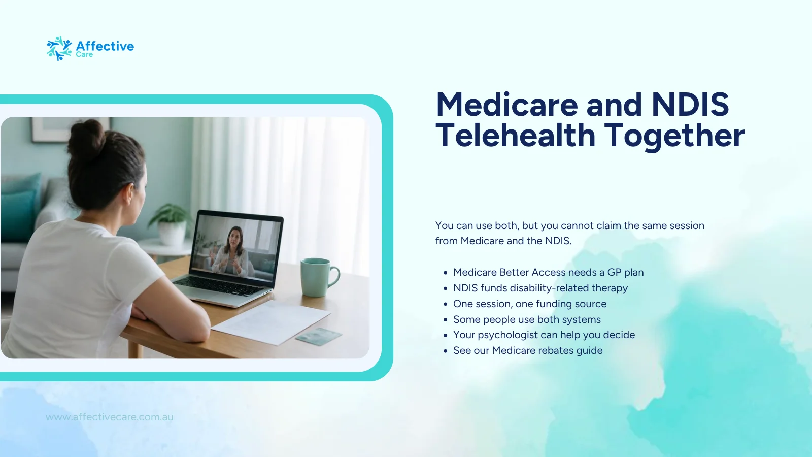 Medicare and NDIS telehealth: you can use both, but not for the same session