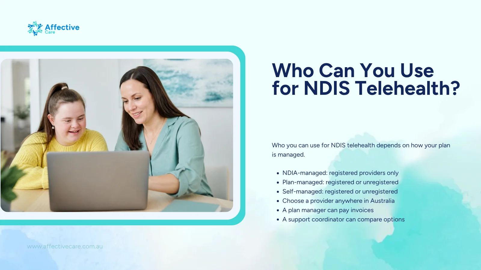 Who can provide NDIS telehealth for NDIA-managed, plan-managed and self-managed participants