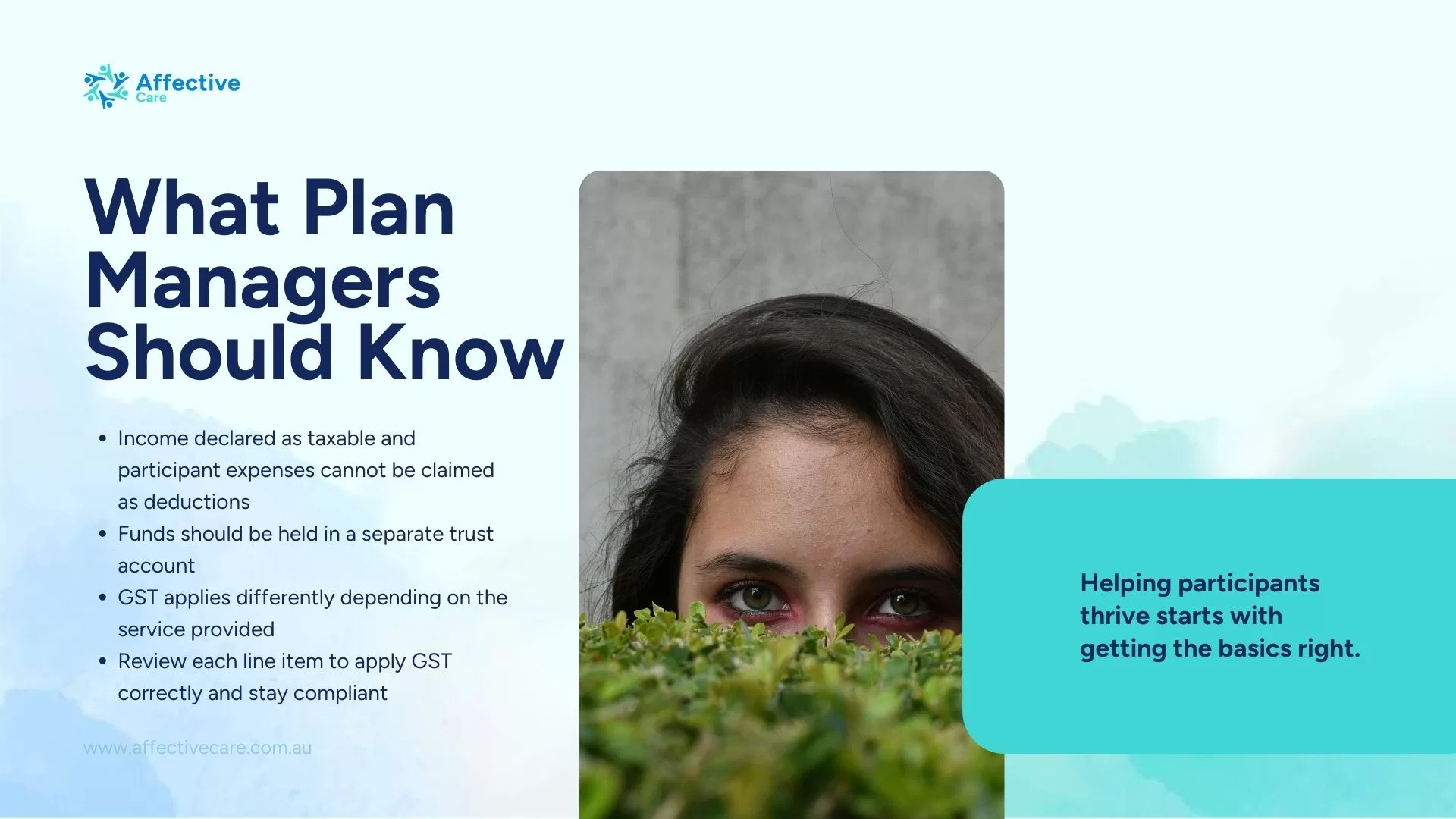 What Plan Managers Need to Know