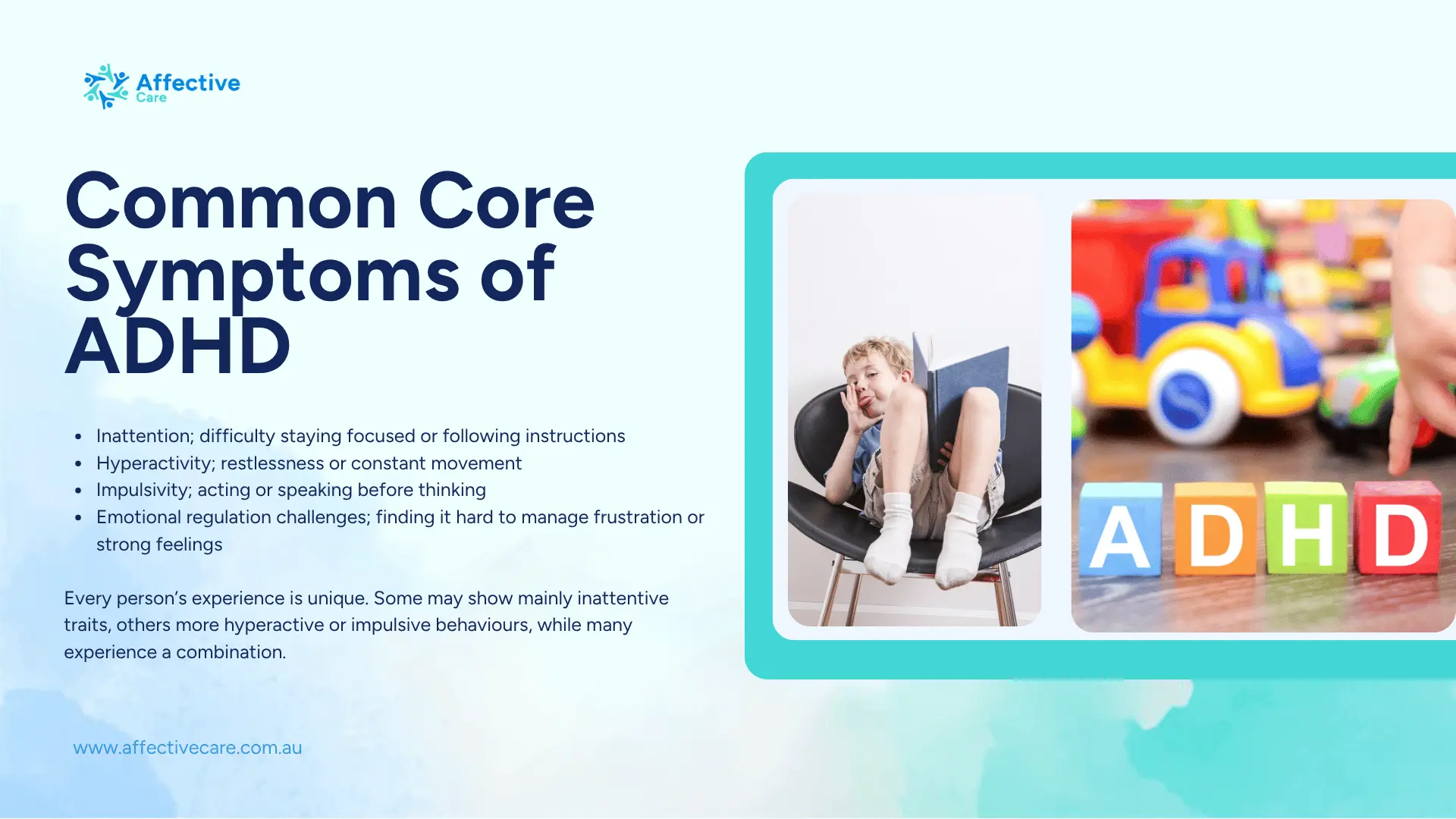 Common Core Symptoms of ADHD