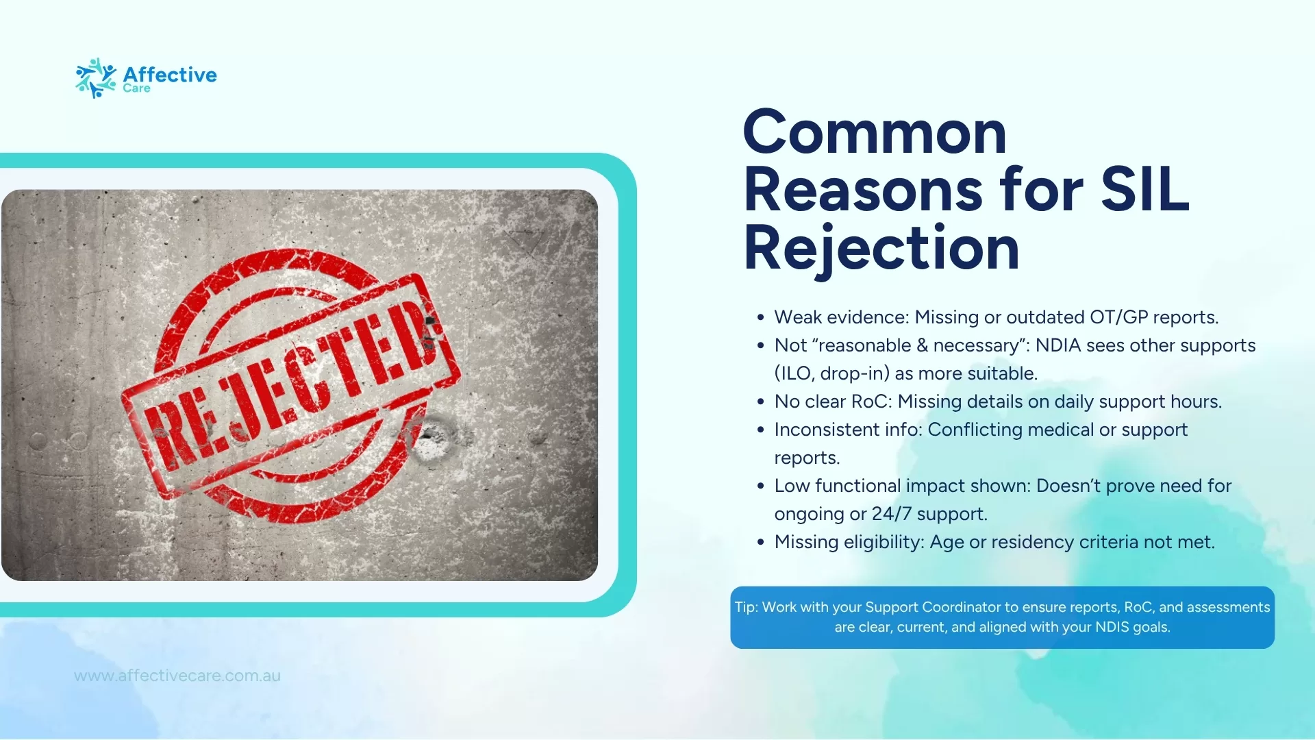 Common Reasons for SIL Rejection