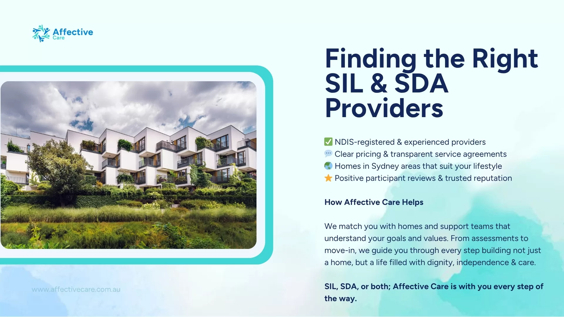 Finding the right SIL & SDA Providers