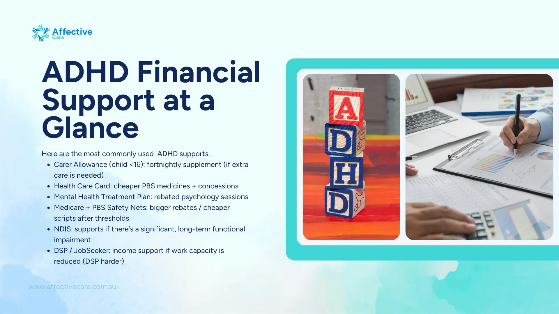 ADHD financial support at glance