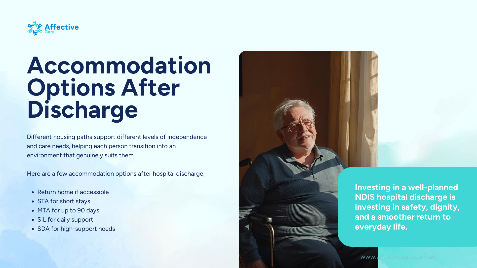 Accommodation option after Hospital discharge