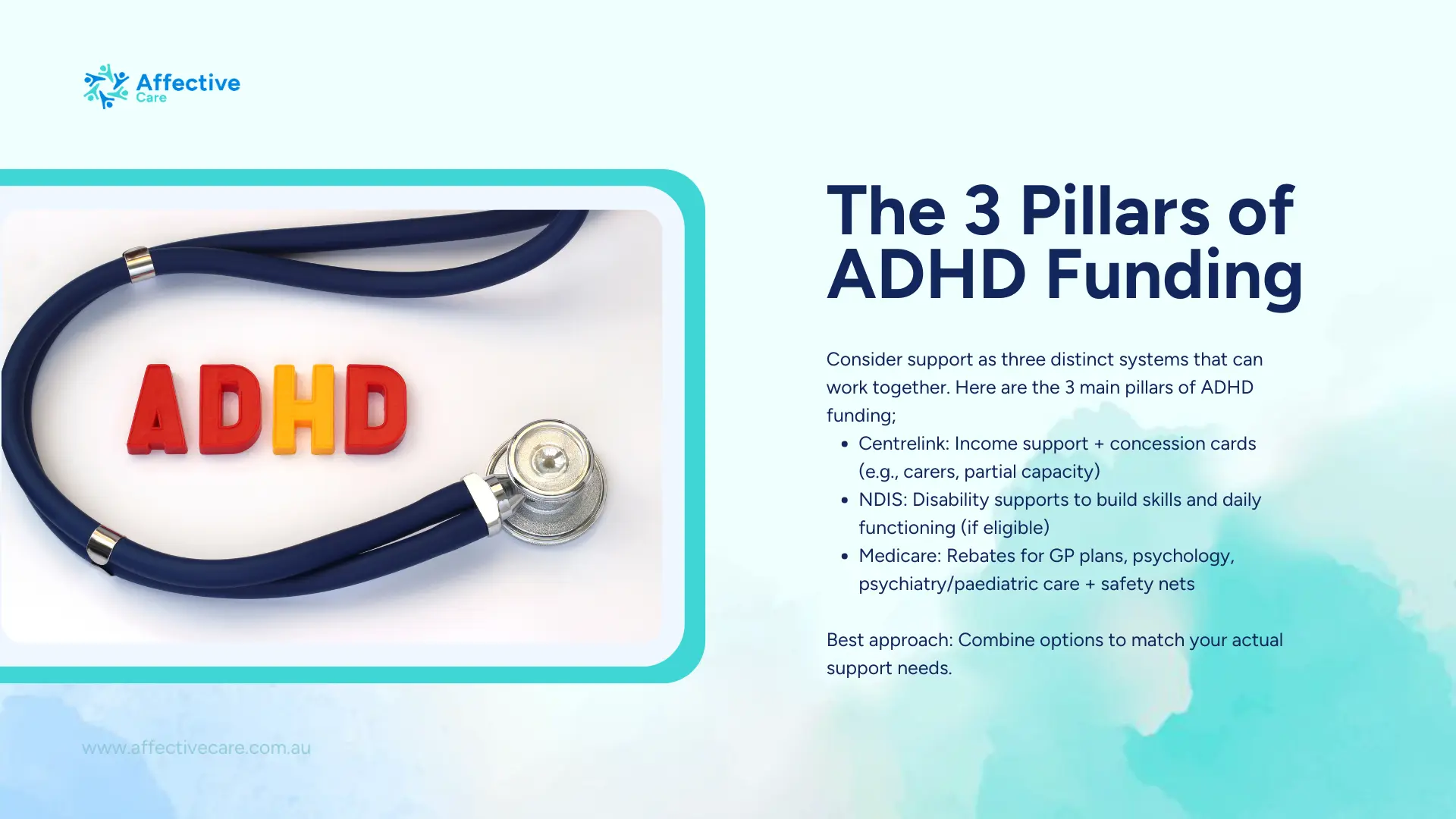 Three pillars of ADHD funding