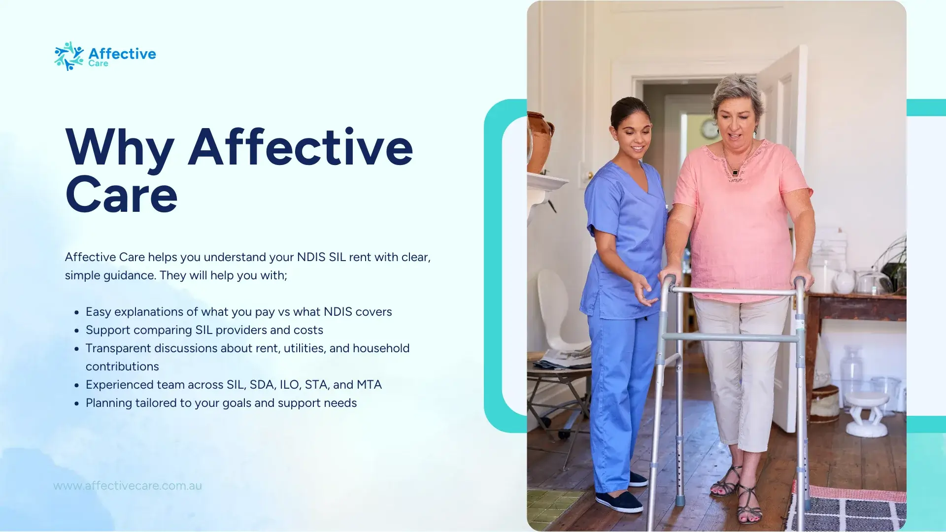 Why Affective Care for NDIS SIL Rent