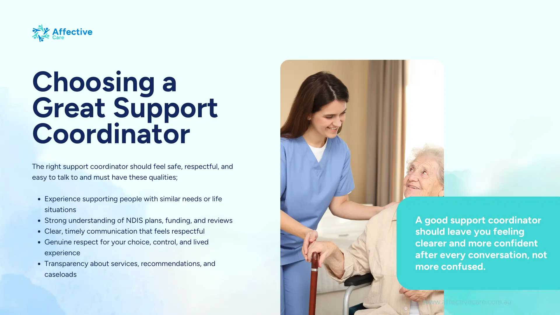 Choosing a great NDIS support coordinator