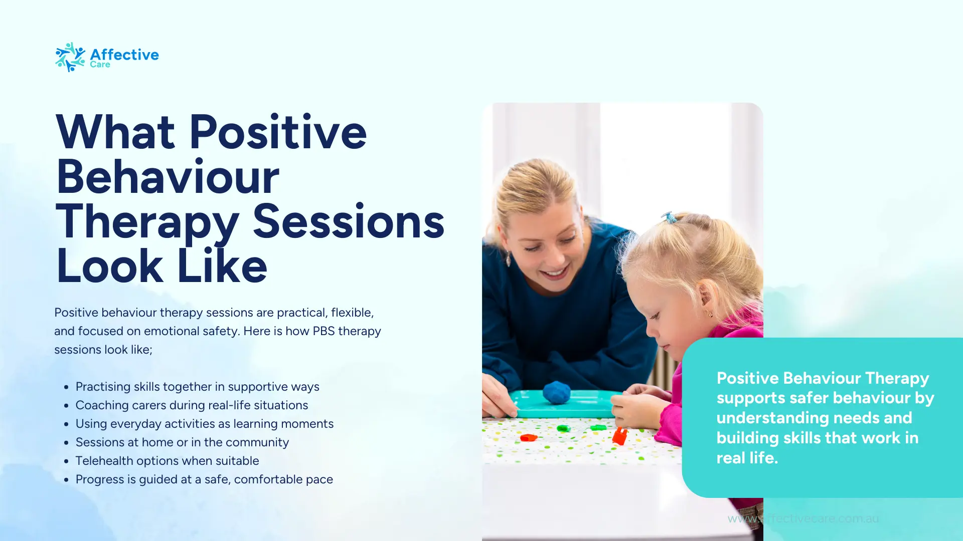 What Positive Behaviour Therapy Looks Like