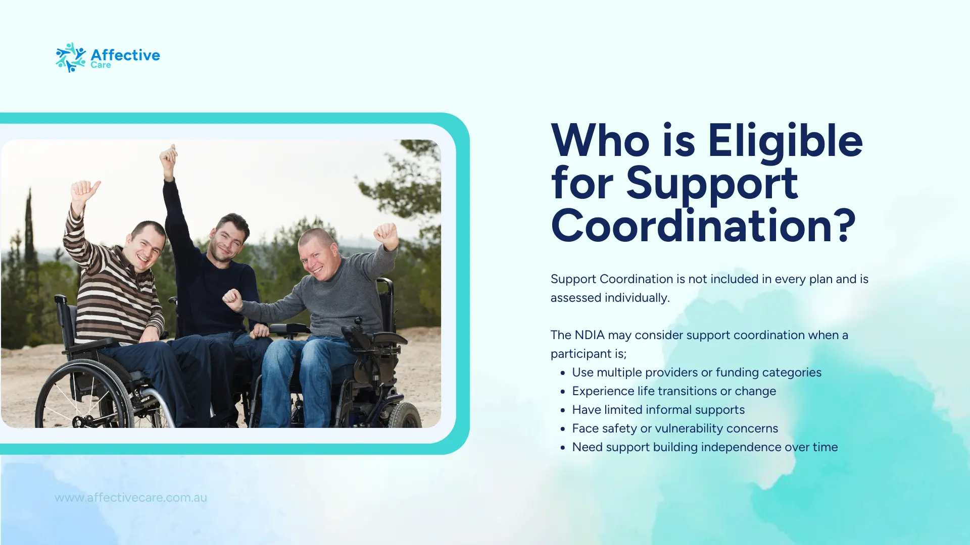 Who is eligible for support Coordination
