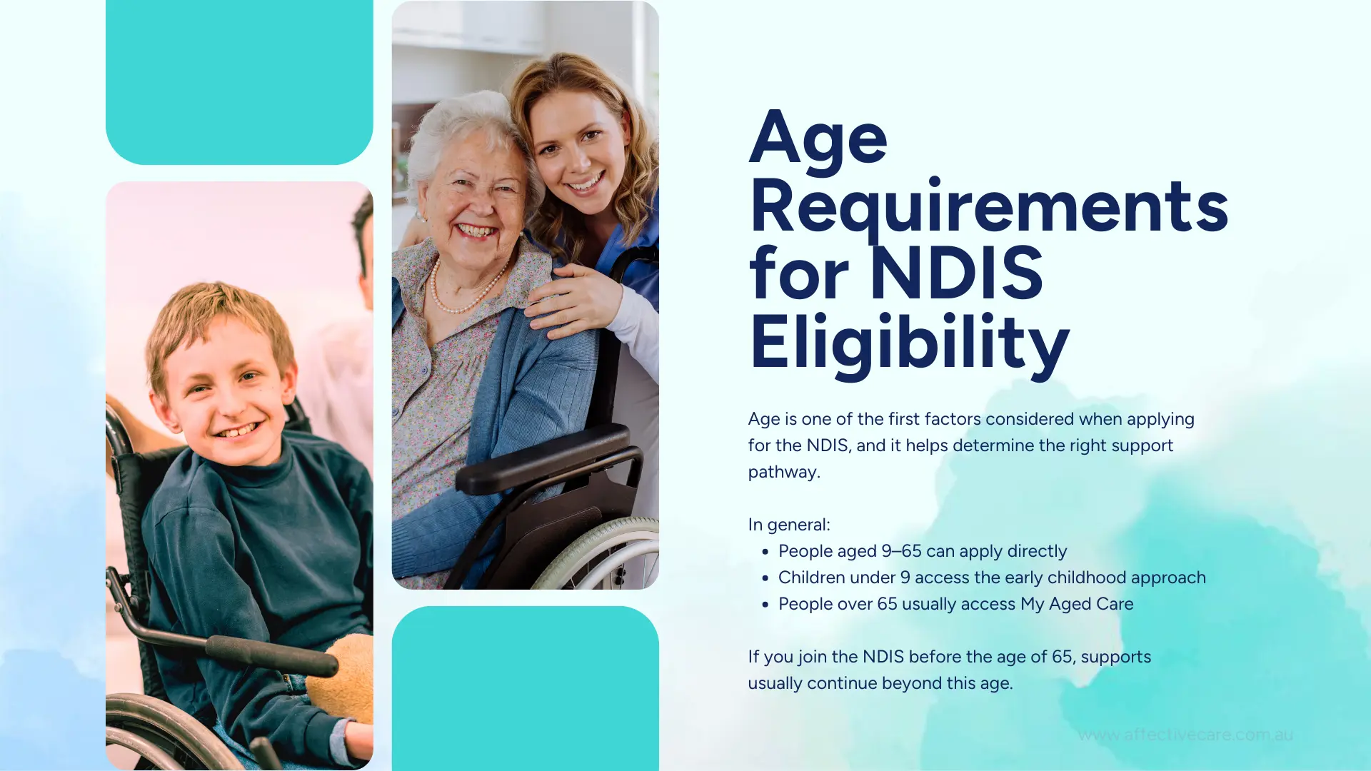 Age requirements for NDIS eligibility