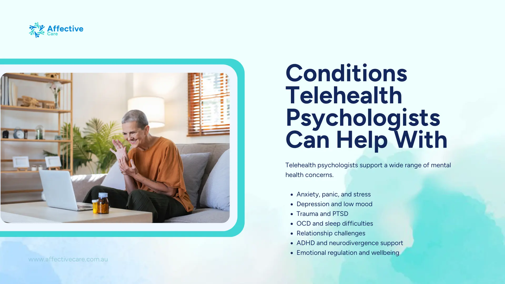 Conditions telehealth Psychologists can help with