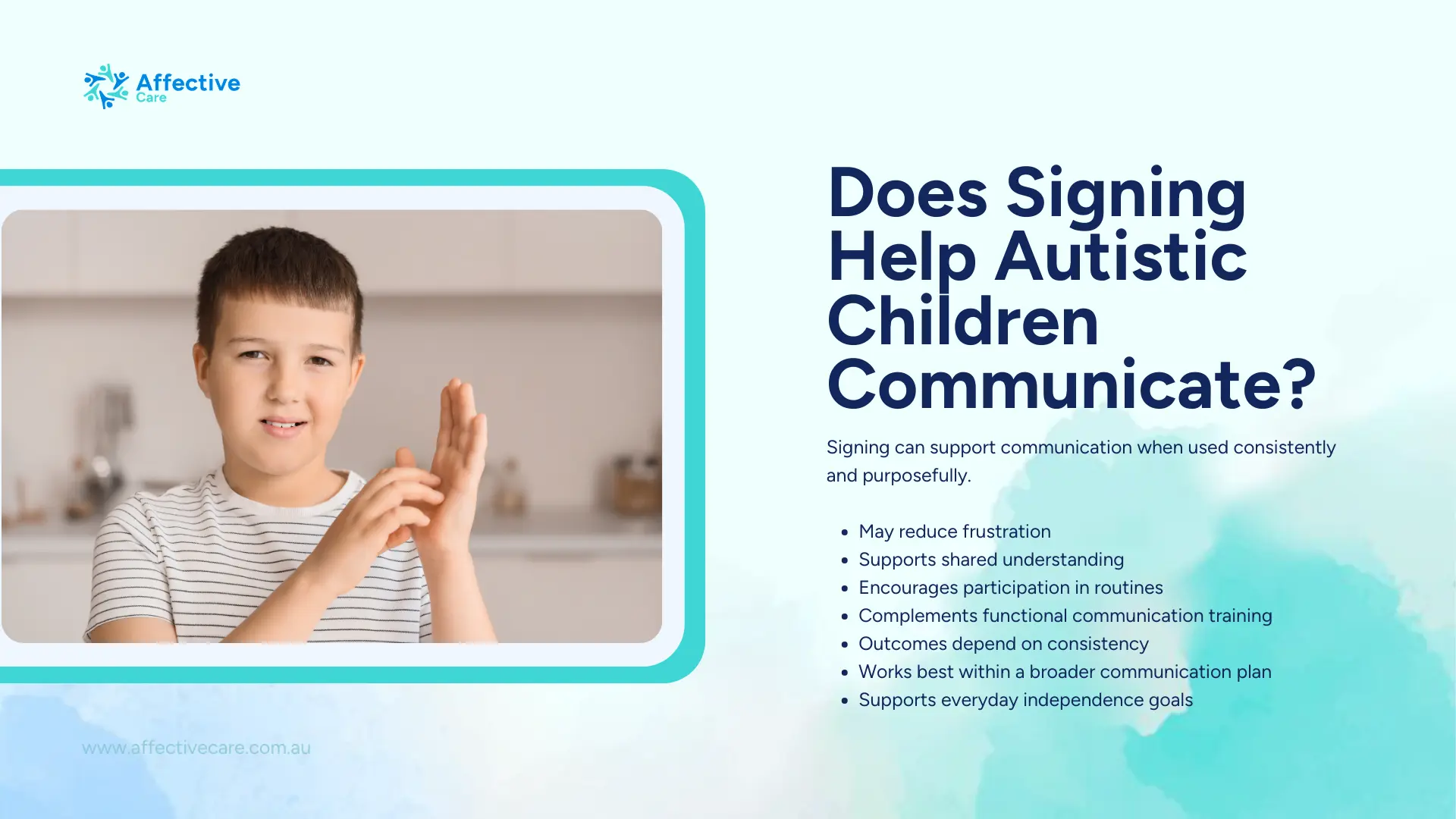 Does signing help autistic children communicate