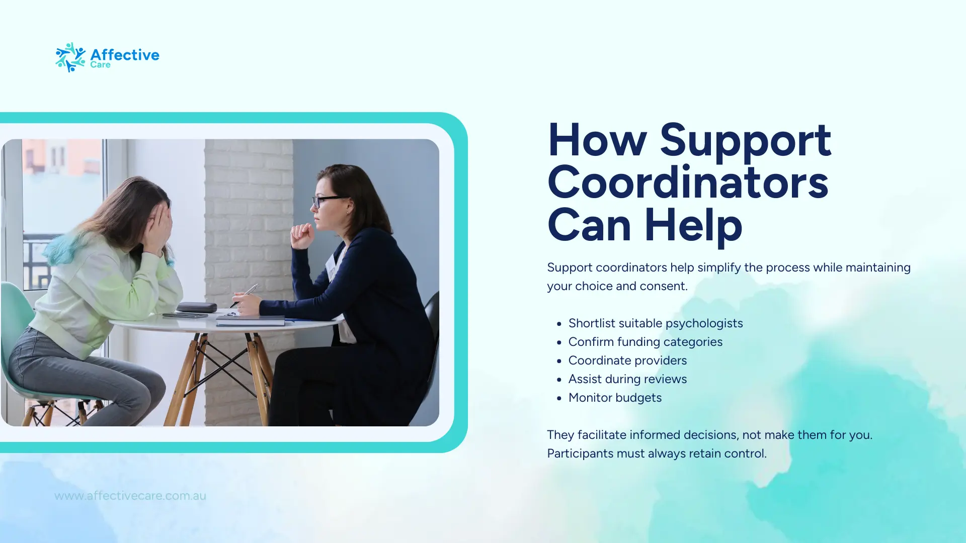 How support Coordinators help