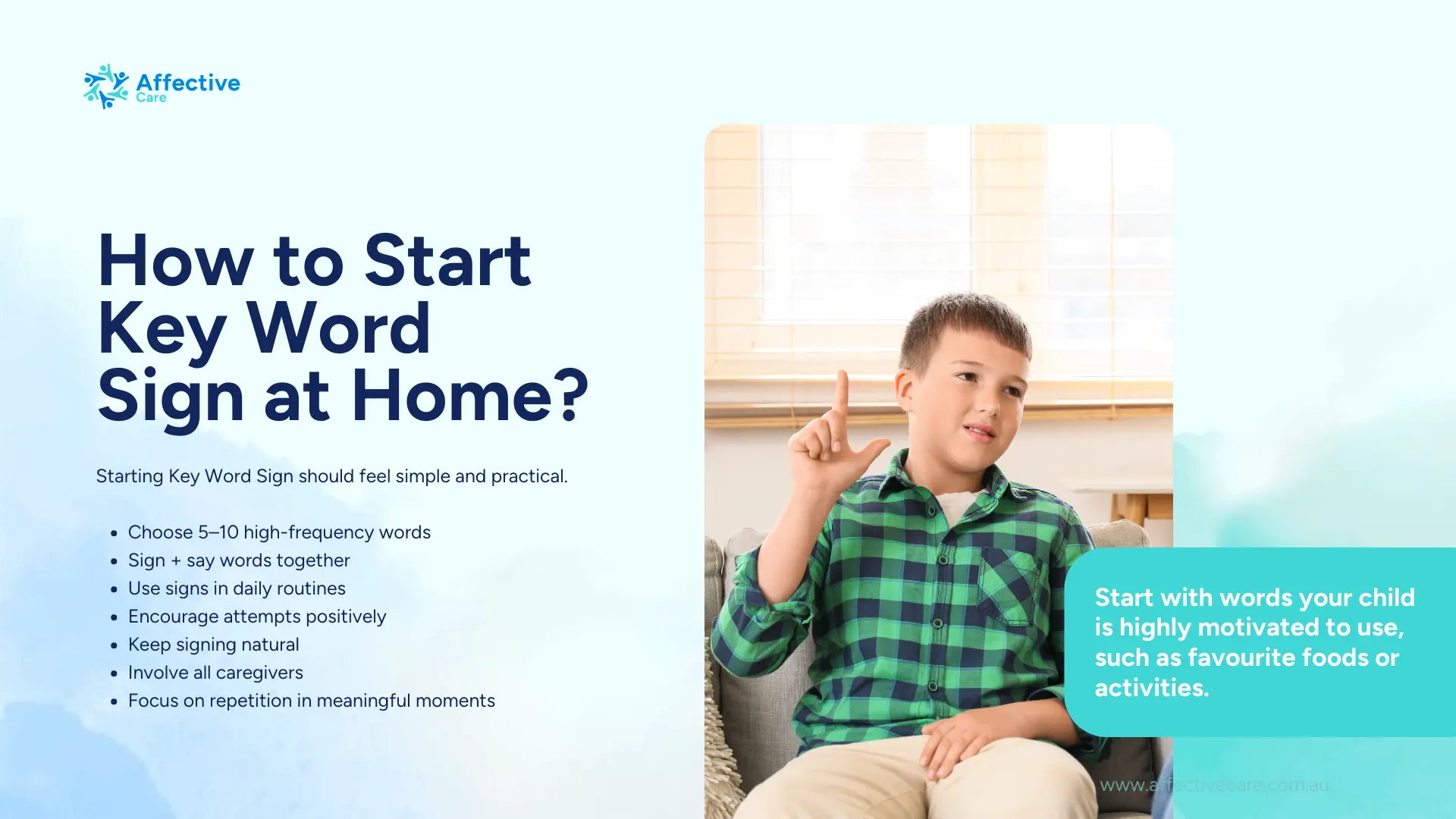 How to start Key word sign at home