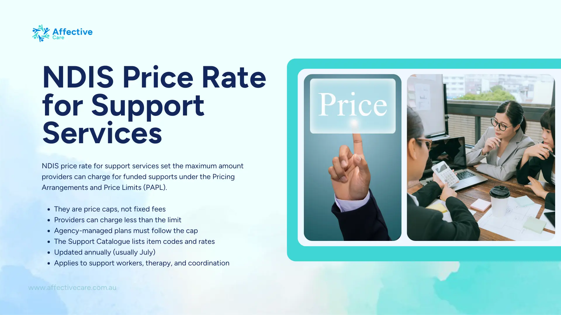 NDIS Price Rate for Support Services