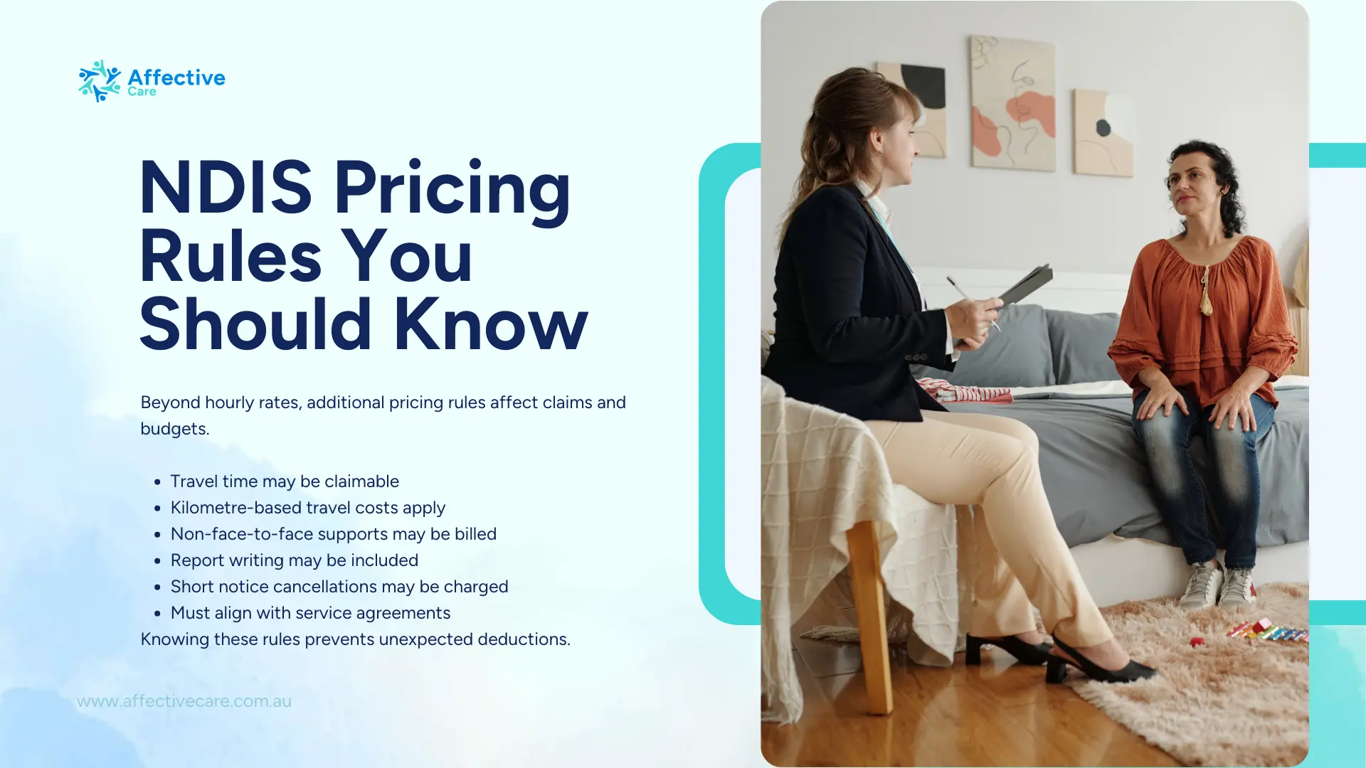 NDIS Pricing rules you should know