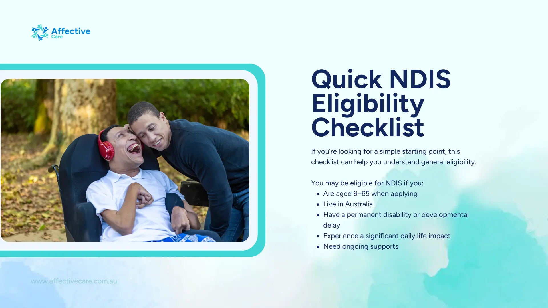 Quick NDIS eligibility checklist