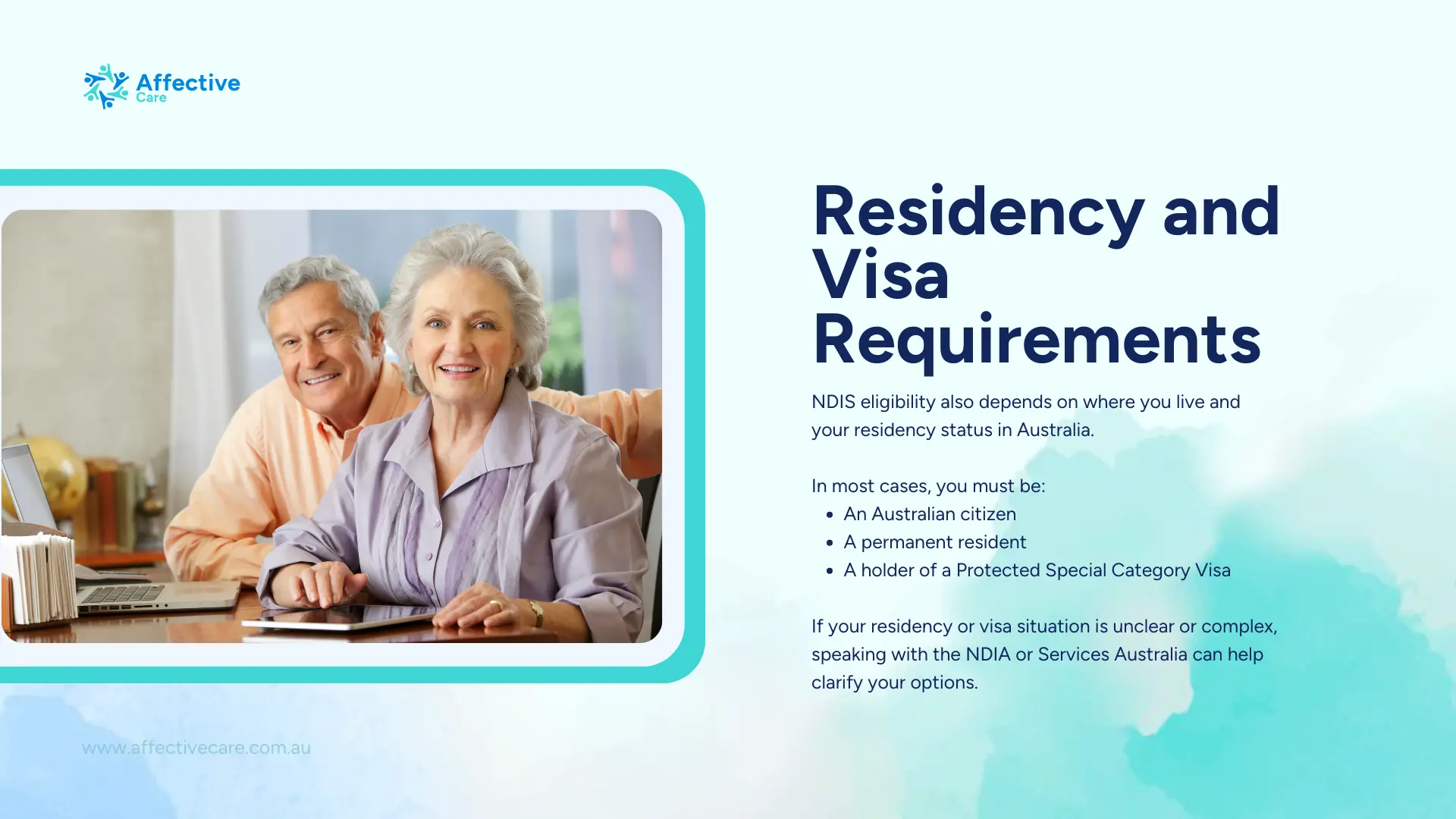 Residency and Visa requirement for NDIS