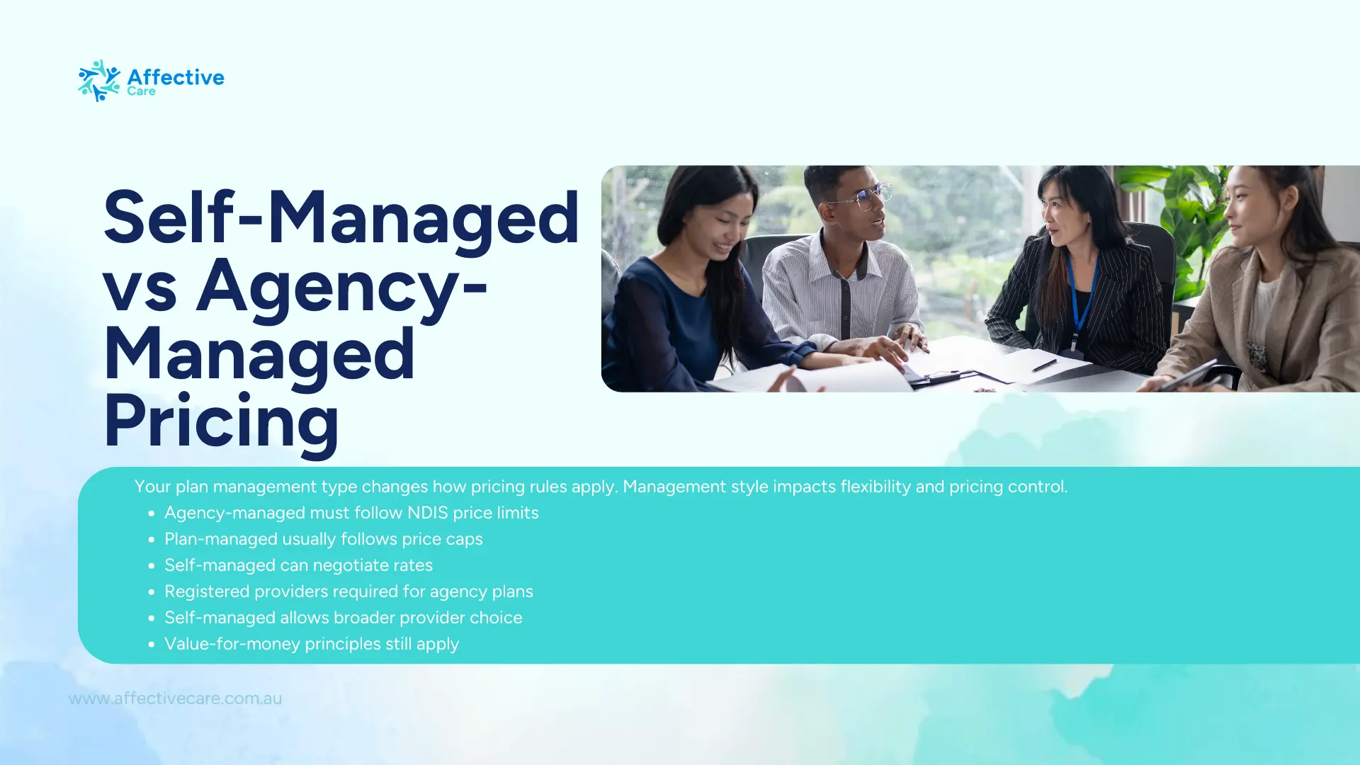 Self managed vs agency managed NDIS pricing