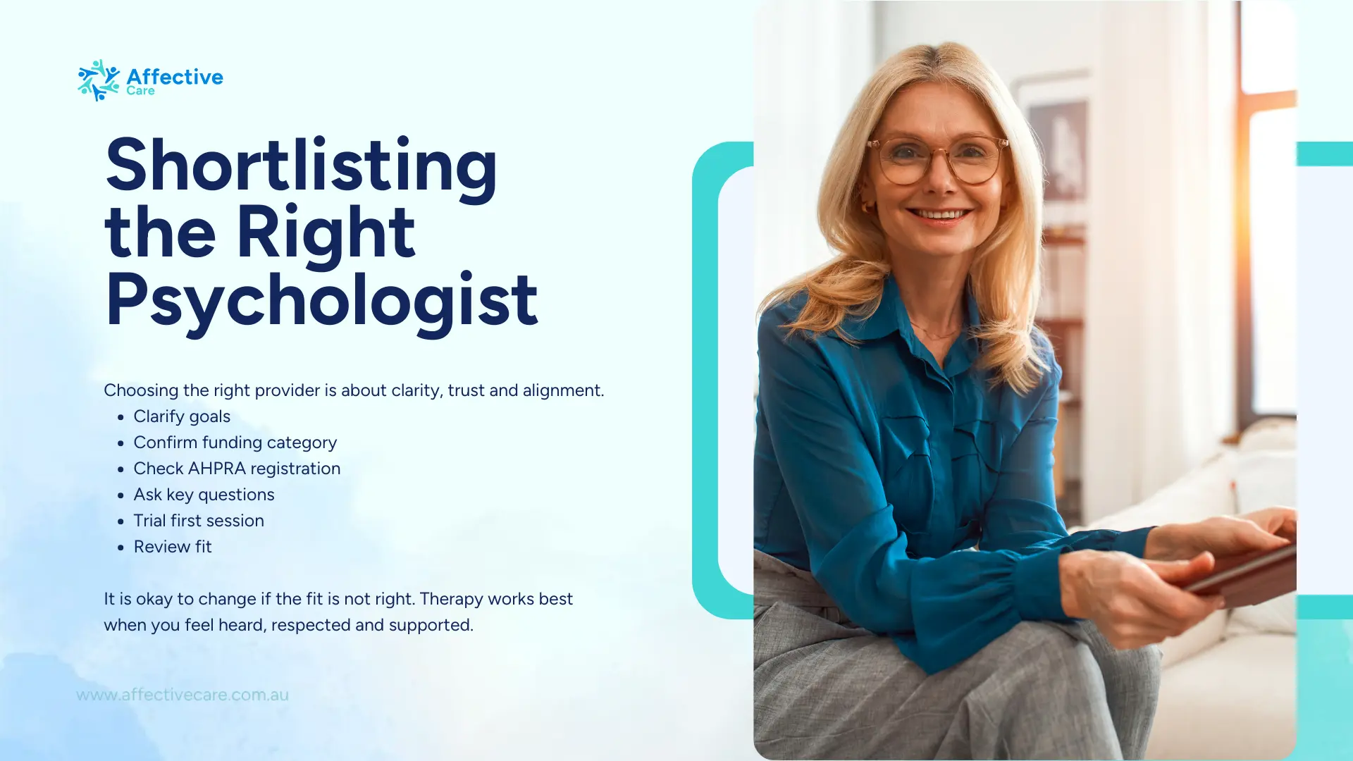 Shortlisting the right psychologist
