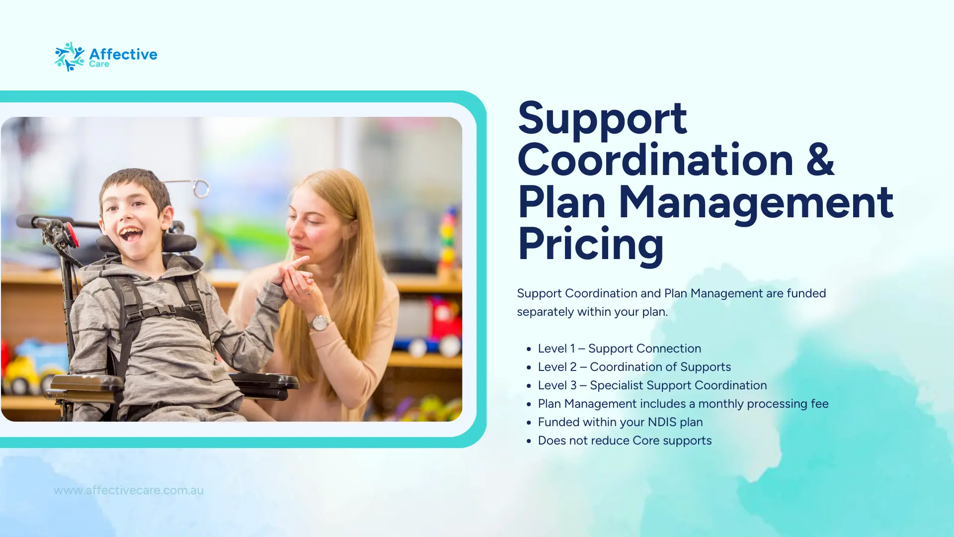 NDIS Support coordination and plan management pricing