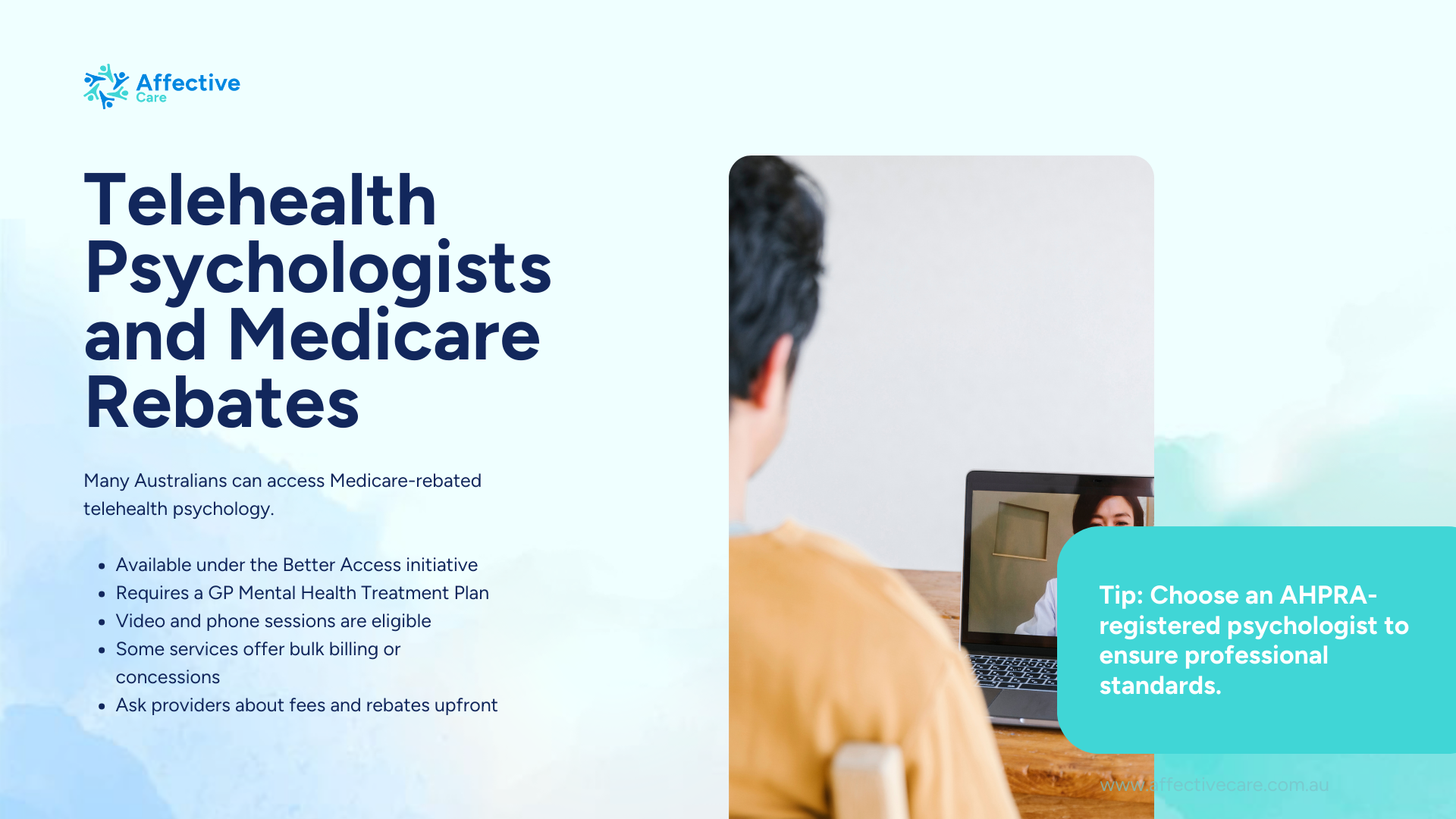 Telehealth Psychologists and Medicare Rebates