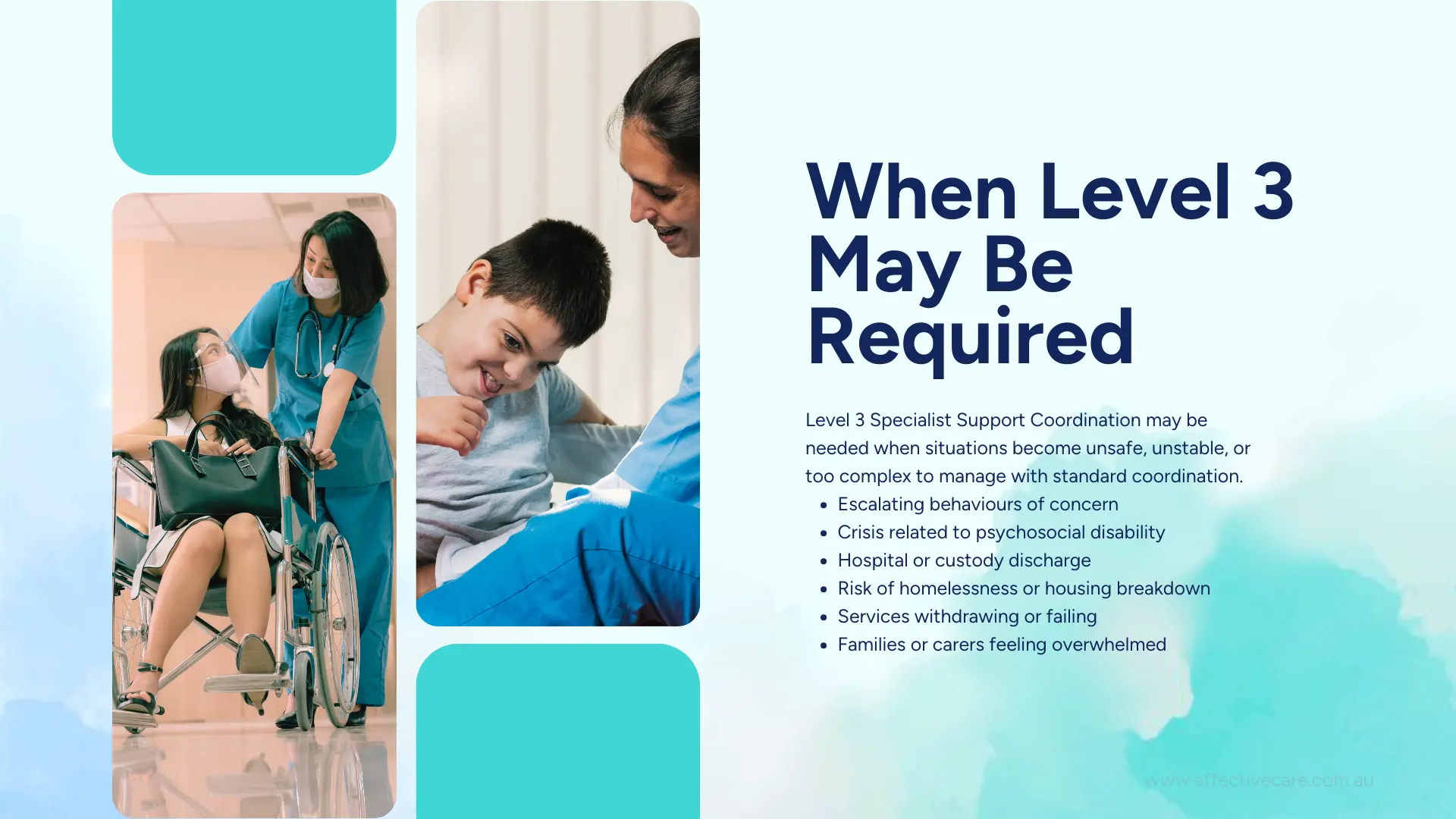 When level 3 support coordinators may be required