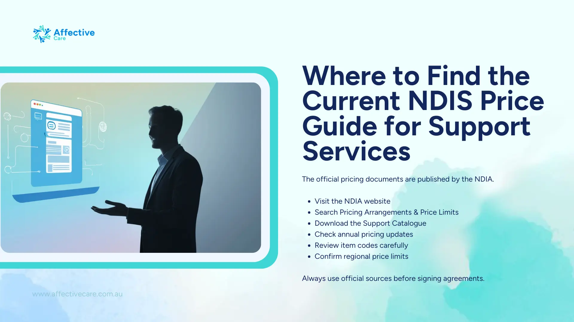 Where to find the current NDIS Price guide for support services