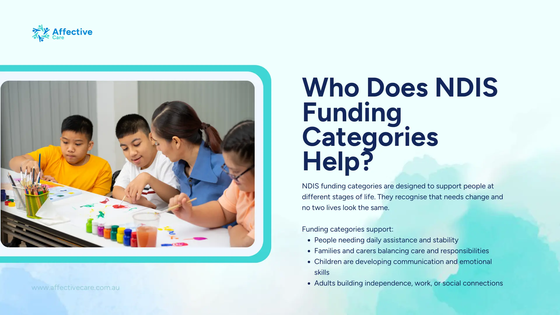 Who does Funding categories help