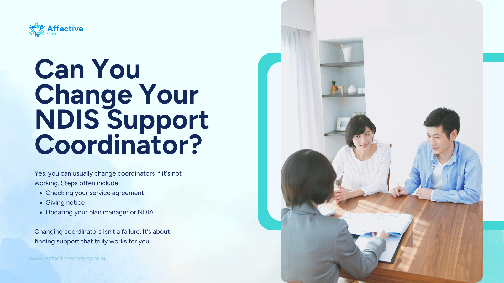 Can you change your NDIS support coordinator