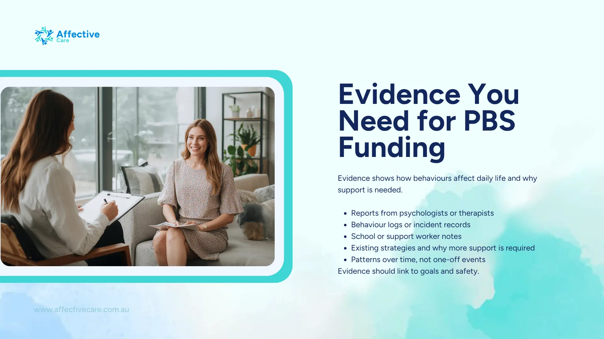 Evidence you need for pbs funding