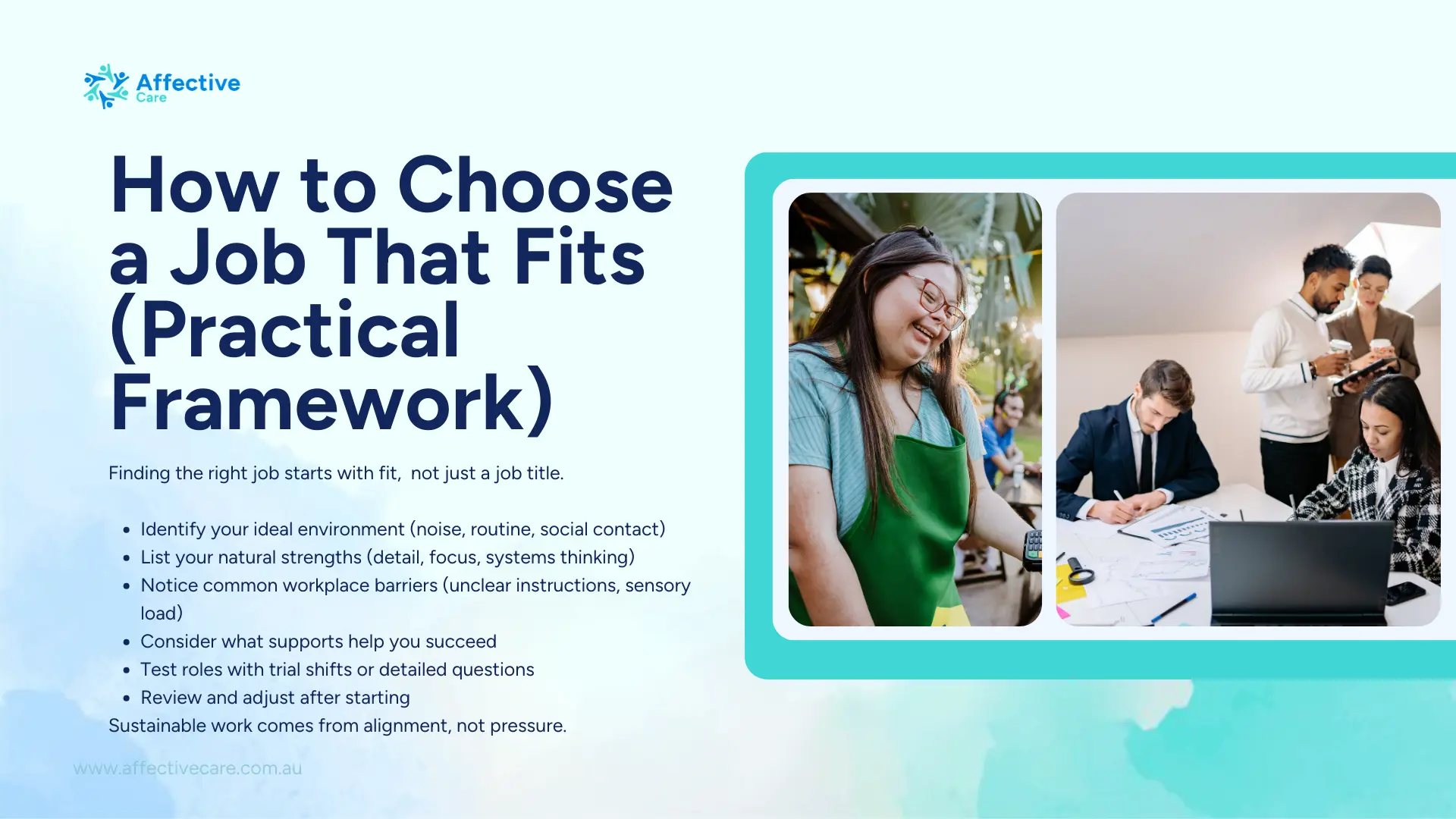 How to choose a job that fits