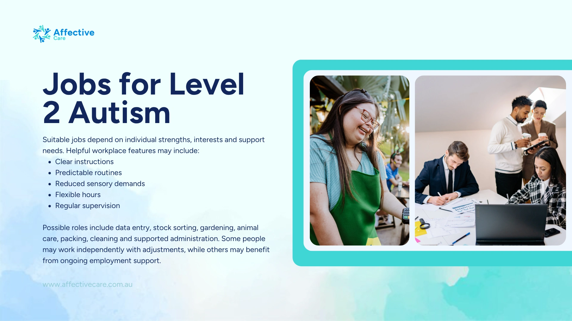 Jobs for Level 2 Autism