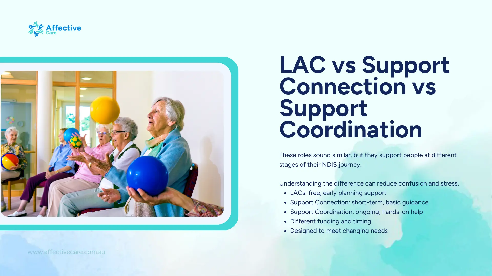 LAC vs support connection vs support coordination