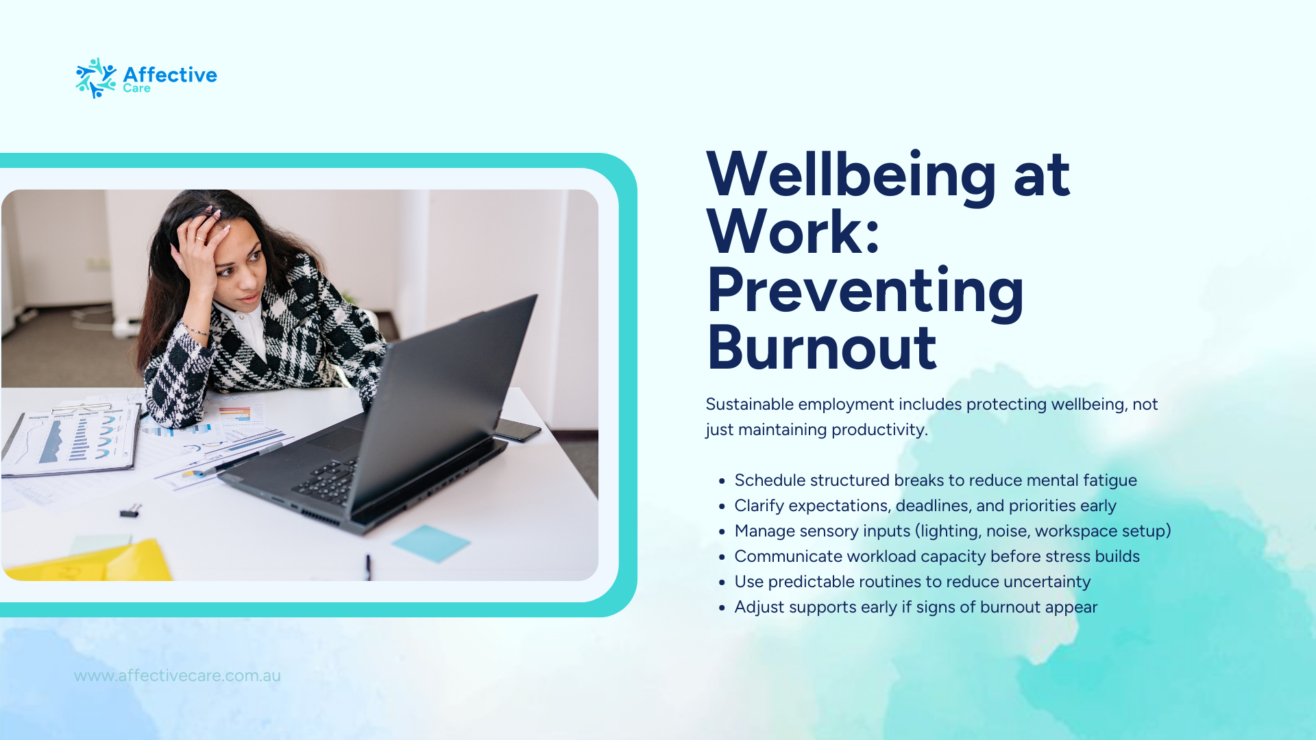 Wellbeing at work, preventing burnout