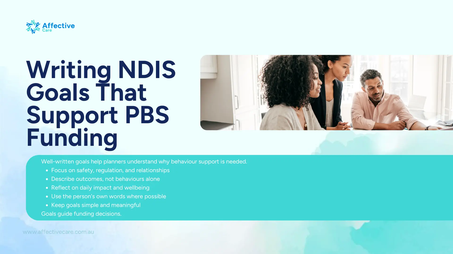 Writing NDIS goals that support PBS funding