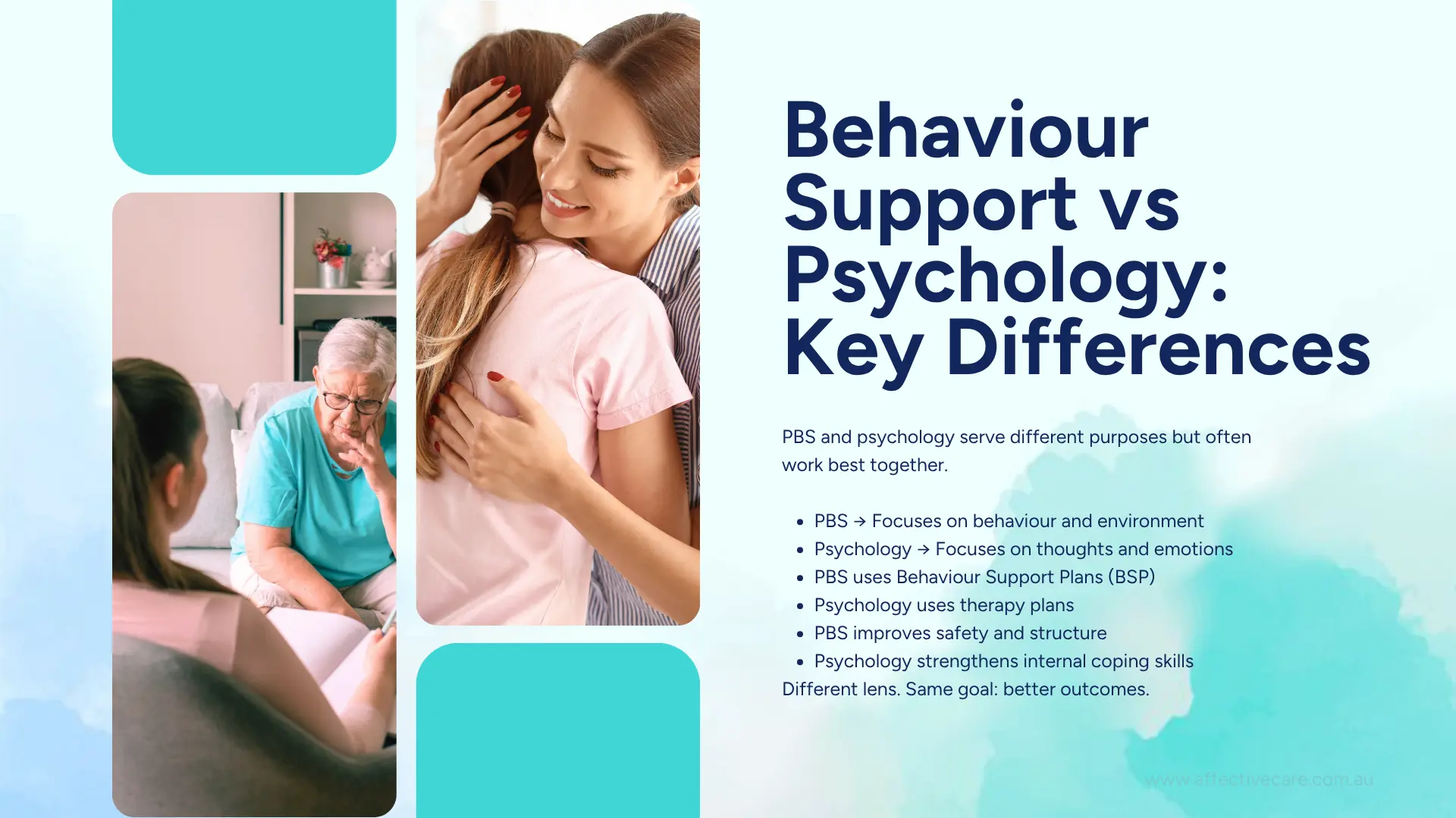 Behaviour support vs psychology key differences