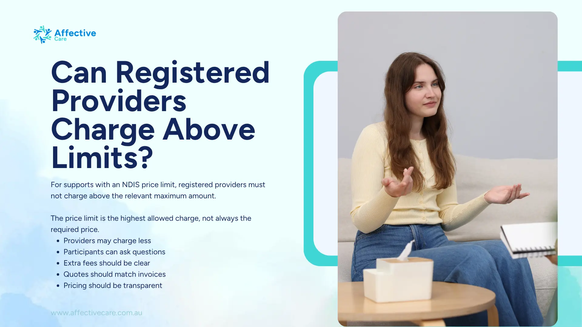 Can registered providers charge above NDIS price limits