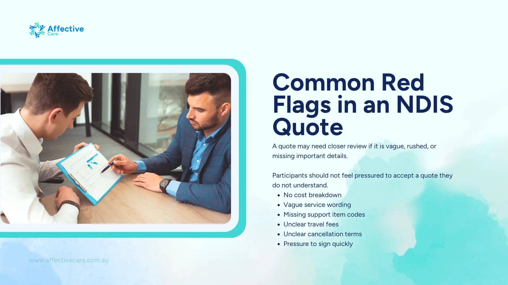 Common red flags in an ndis quote