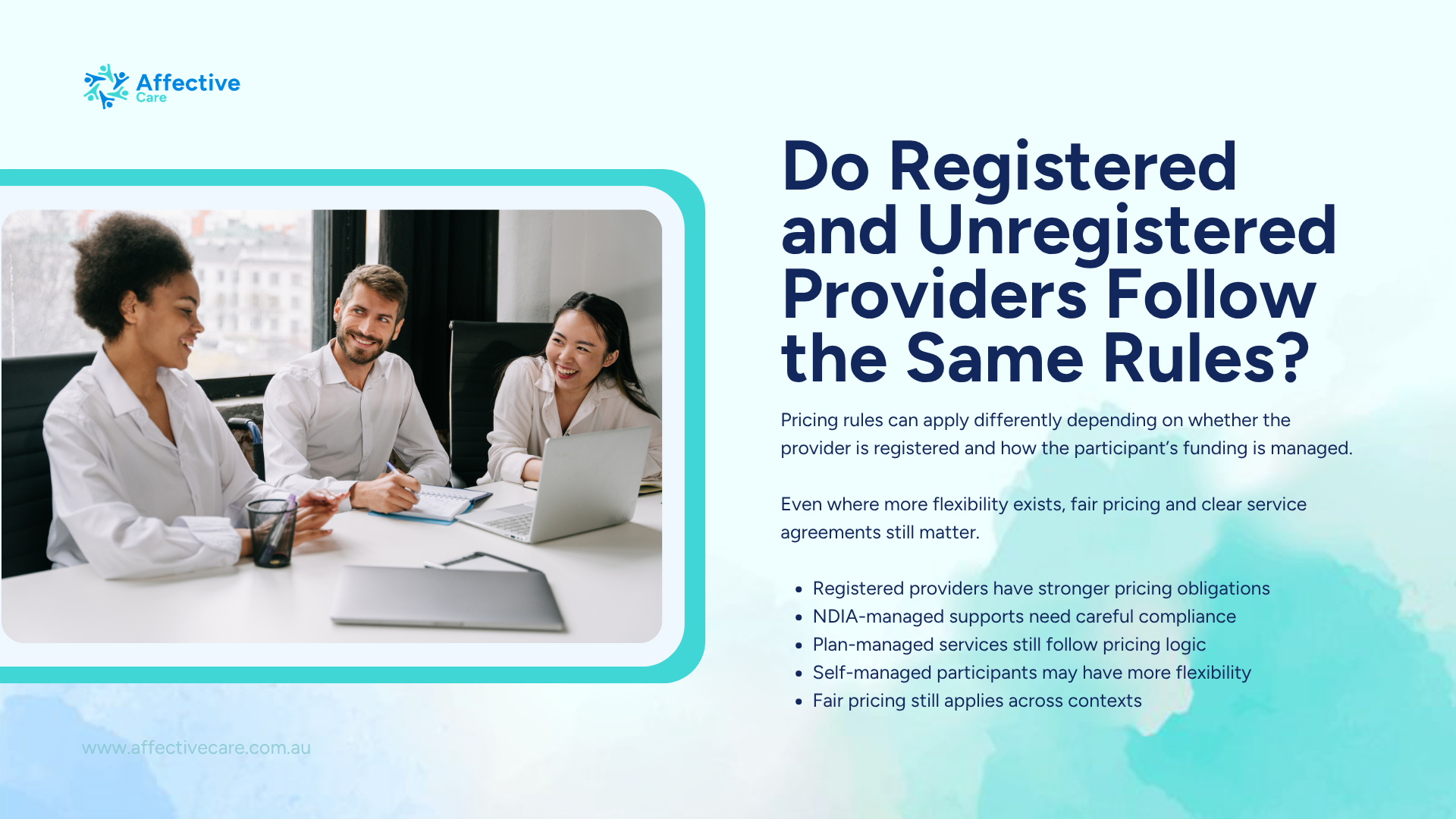 Do registered and unregistered providers follow the same rule