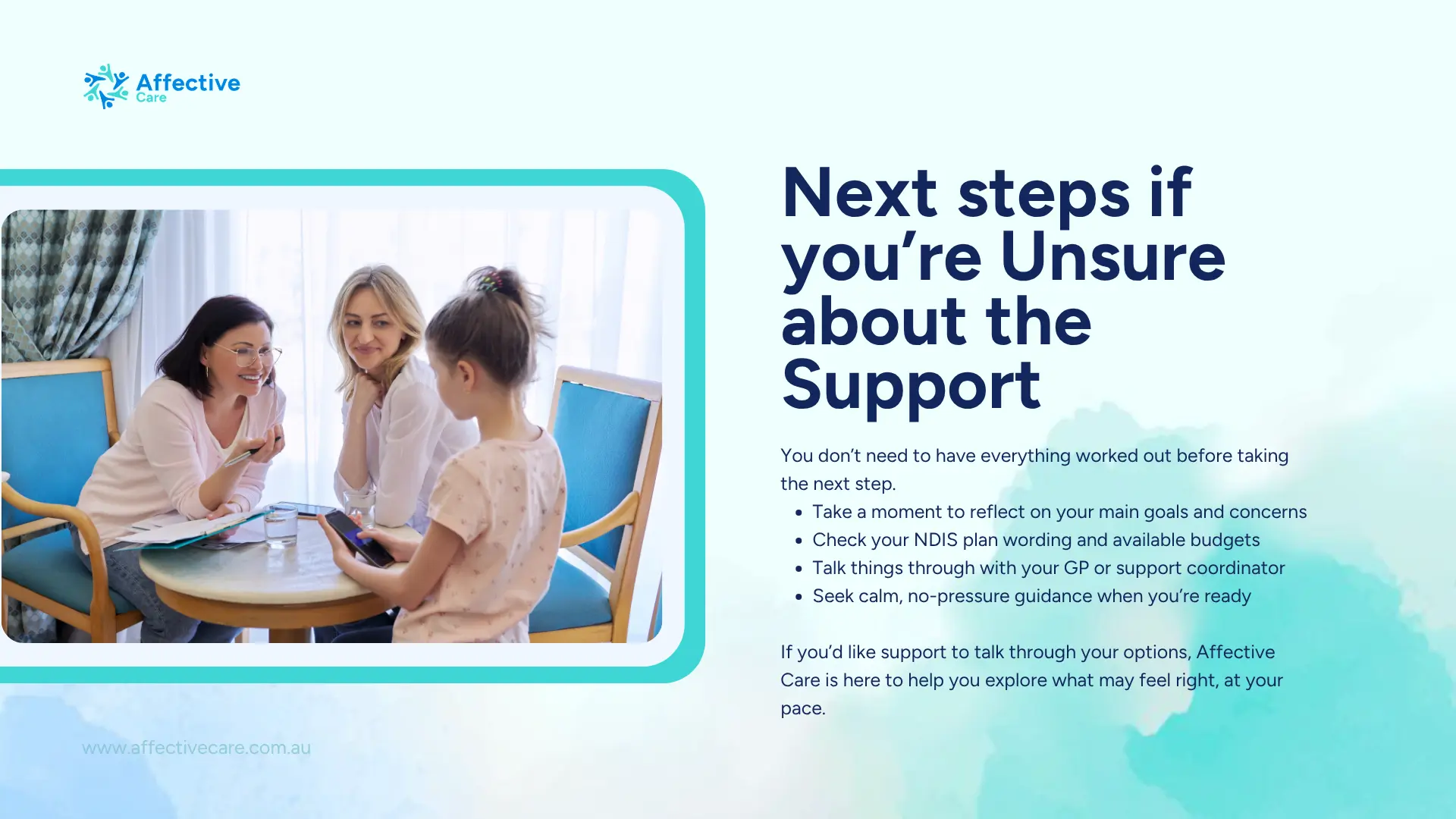 Next steps if you are unsure about the support