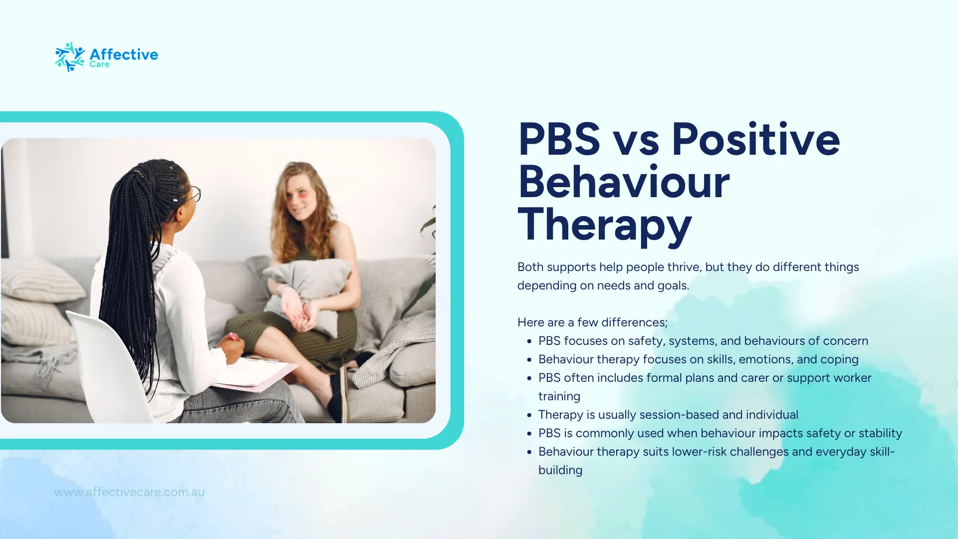 PBS vs positive behaviour therapy