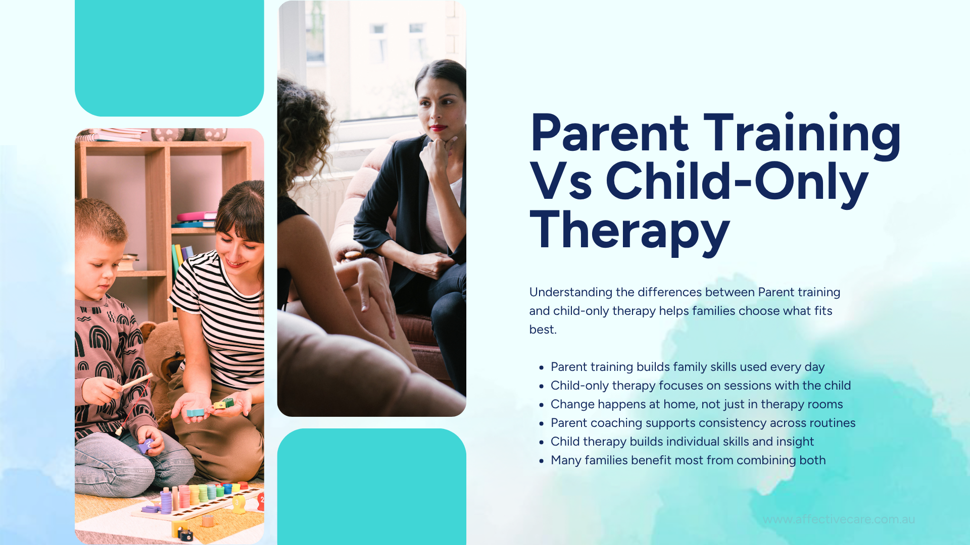 Parent training vs child only therapy