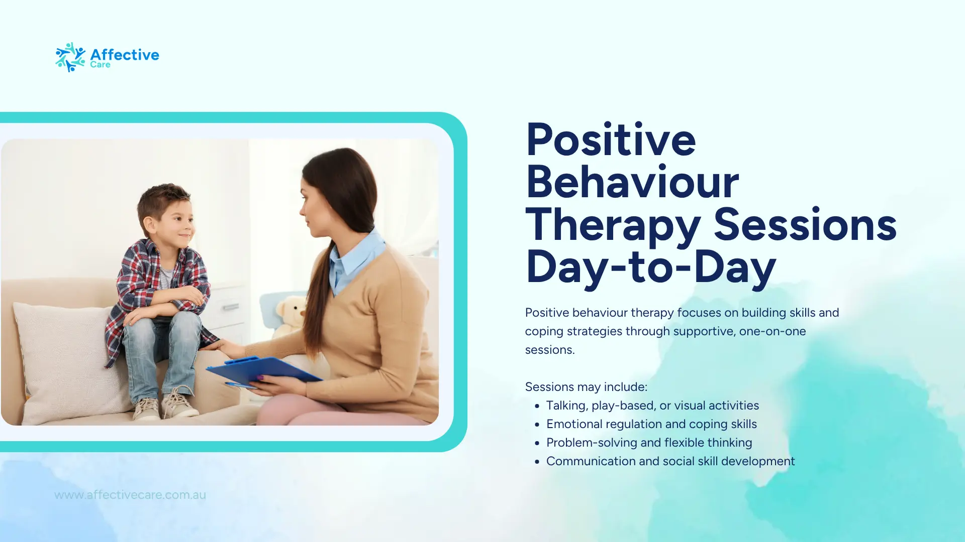 Positive behaviour therapy sessions day to day