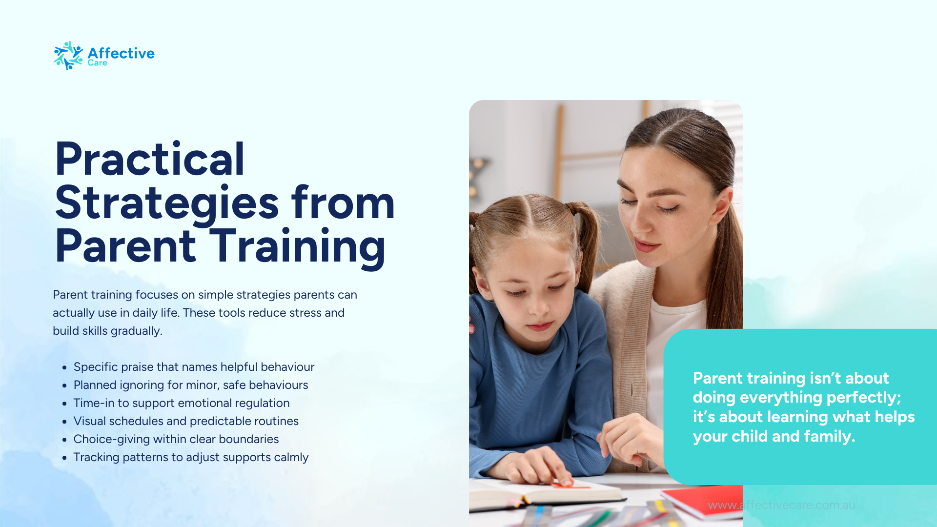 Practical strategies from parent training