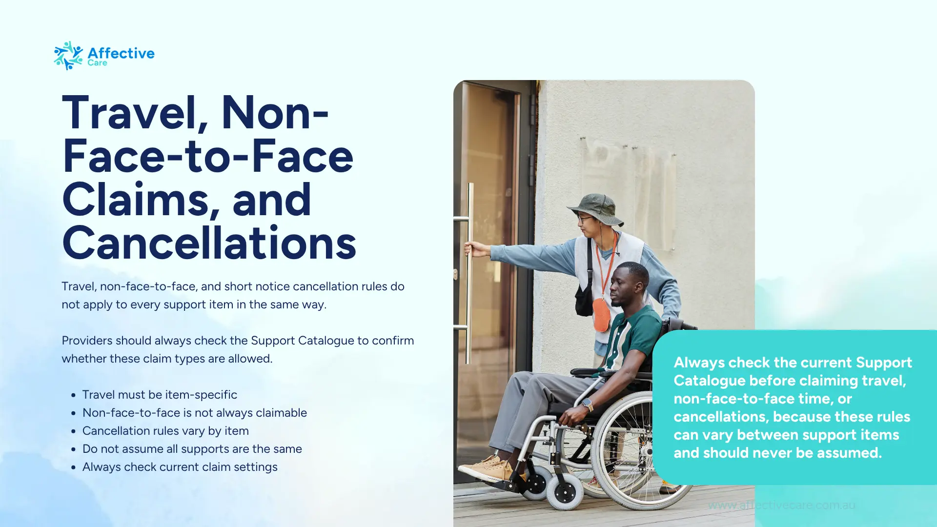 Travel non face to face claims and cancellations