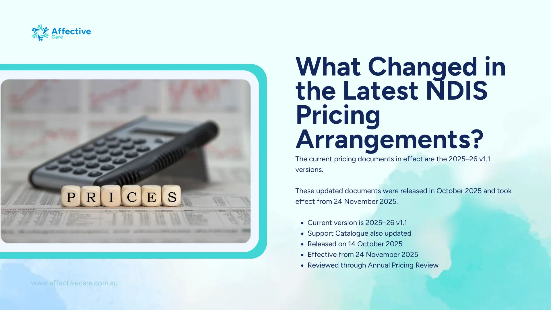 What changed in the latest NDIS pricing arrangements