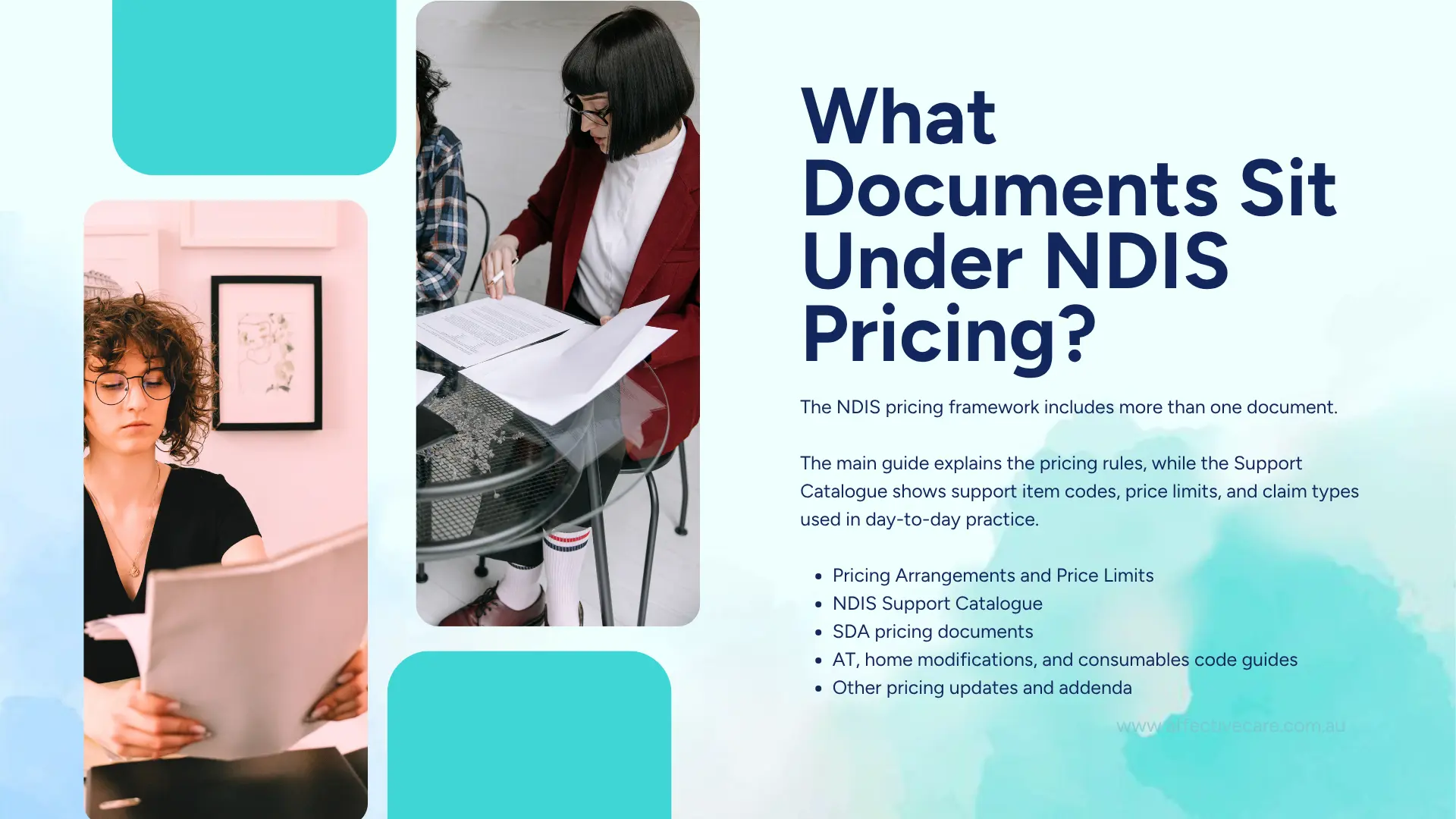 What documents sit under NDIS pricing